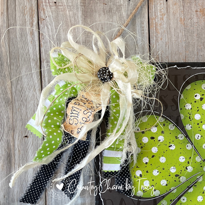 Simply Blessed Whimsical Shamrock Wall Hanging
