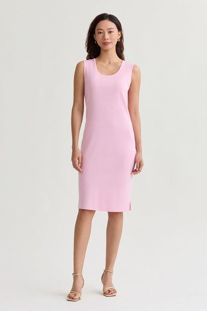 Sleevless Sheath Knit Dress, Perfect Pink, Perfect Pink | Ming Wang