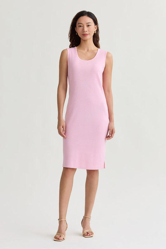 Sleevless Sheath Knit Dress, Perfect Pink, Perfect Pink | Ming Wang