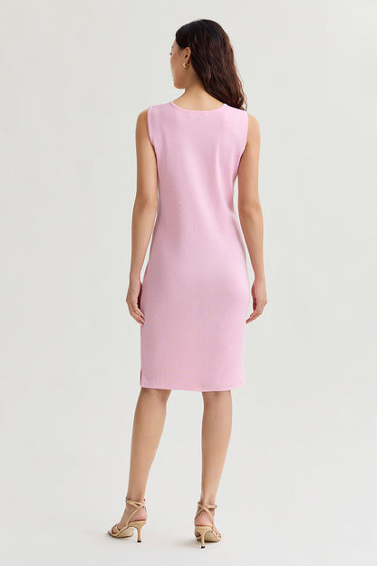 Sleevless Sheath Knit Dress, Perfect Pink, Perfect Pink | Ming Wang