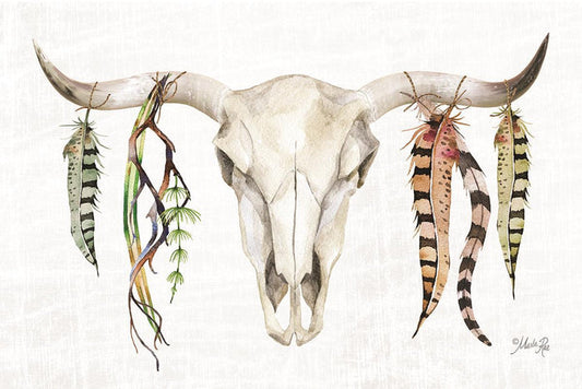 Small - Tribal Skull II By Marla Rae - Beige