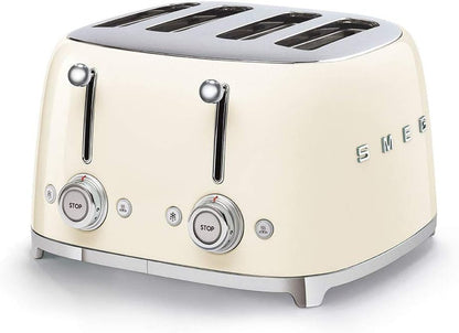 SMEG 4 Slice Toaster TSF03, Retro Stainless - Steel Toaster with Wide Slots - electronicsexpo.com - Toasters & Toaster Ovens