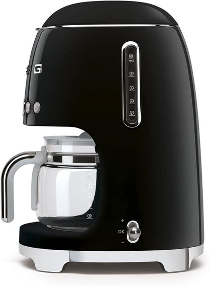 SMEG 50's Retro Style Aesthetic Drip Coffee Machine with 10 Cup Glass Carafe - electronicsexpo.com - Coffee Machines