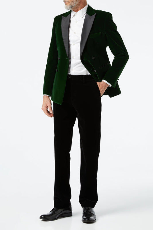 SMITH - Green Soft Velvet Dinner Jacket