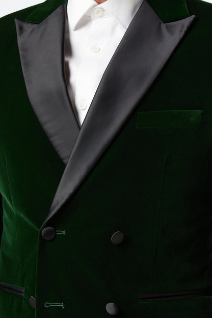 SMITH - Green Soft Velvet Dinner Jacket
