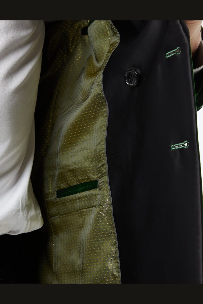 SMITH - Green Soft Velvet Dinner Jacket