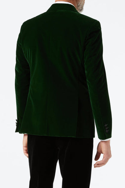 SMITH - Green Soft Velvet Dinner Jacket