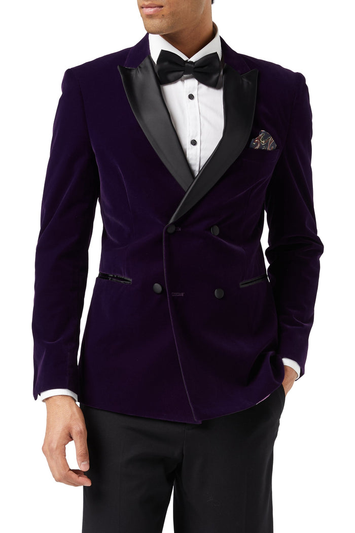 SMITH - Purple Soft Velvet Dinner Jacket