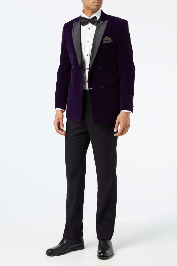 SMITH - Purple Soft Velvet Dinner Jacket