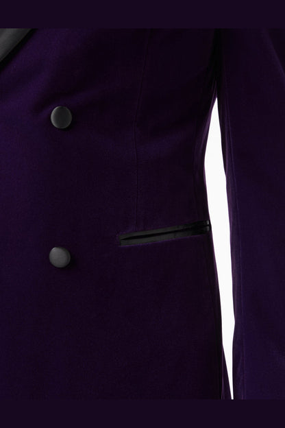 SMITH - Purple Soft Velvet Dinner Jacket