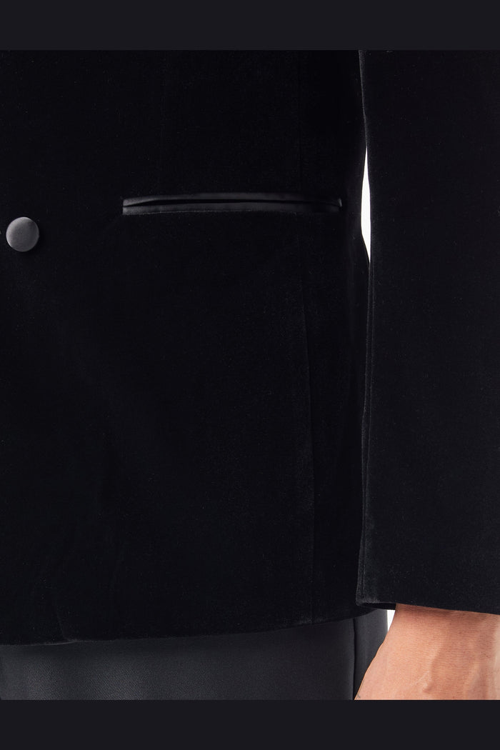 SMITH - TUXEDO VELVET DOUBLE BREASTED BLAZER