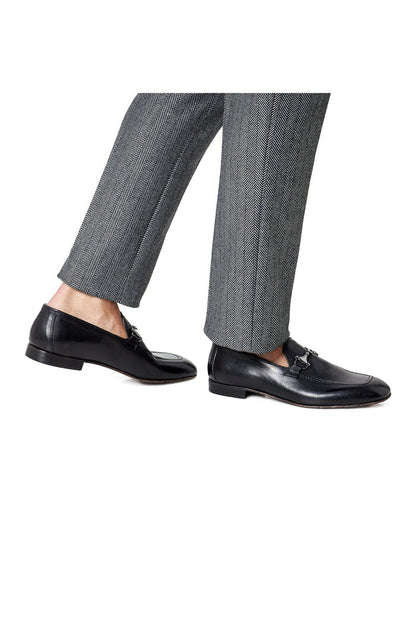 SNAFFLE BIT LOAFER IN BLACK ITALIAN LEATHER