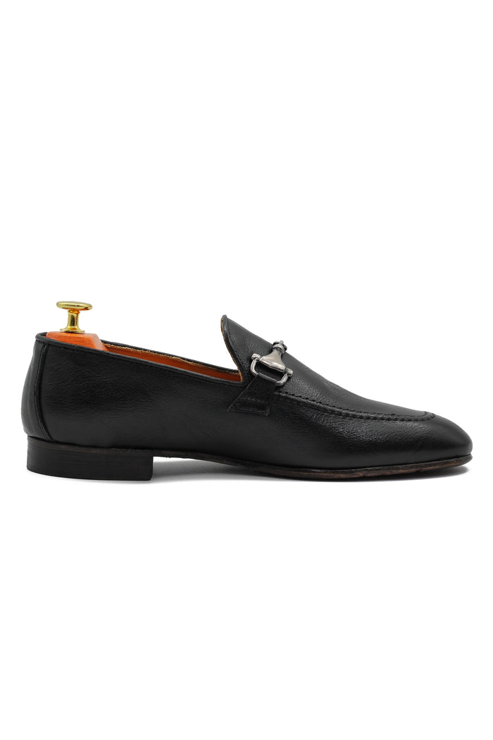 SNAFFLE BIT LOAFER IN BLACK ITALIAN LEATHER
