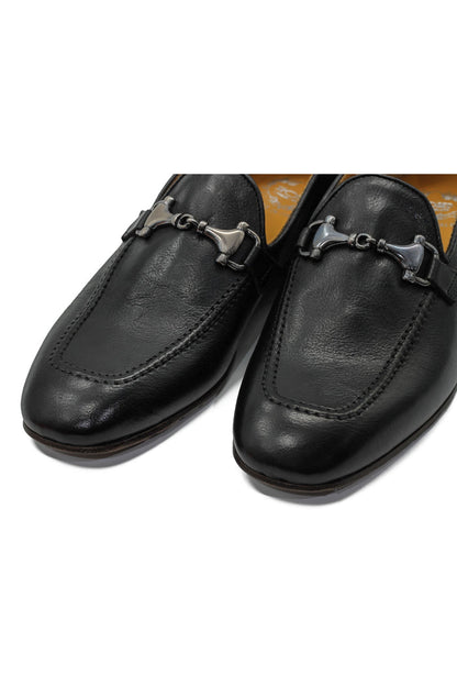 SNAFFLE BIT LOAFER IN BLACK ITALIAN LEATHER