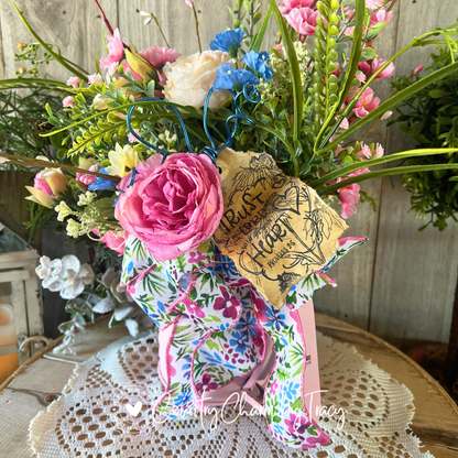 Spring Florals Sifter Decor