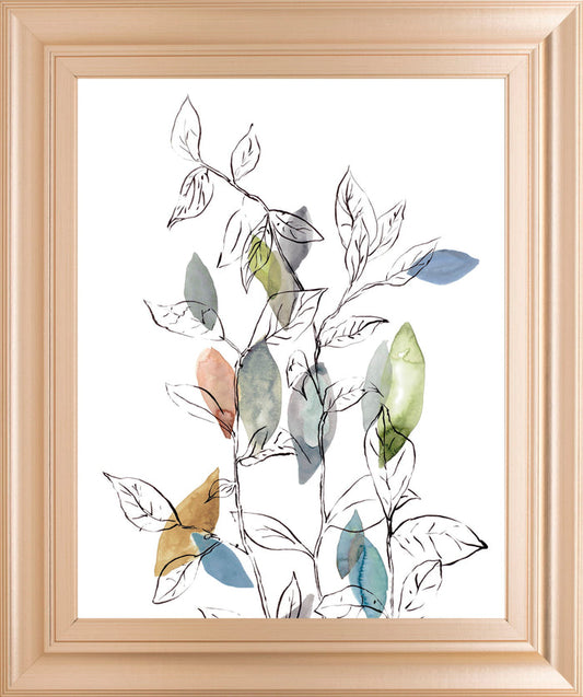 Spring Leaves I By Meyers, R. - Framed Print Wall Art - White