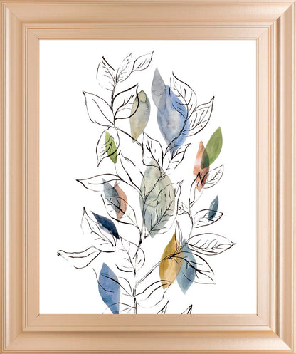Spring Leaves Il By Meyers, R. - Framed Print Wall Art - White
