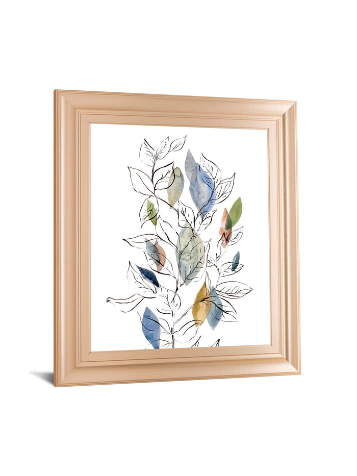 Spring Leaves Il By Meyers, R. - Framed Print Wall Art - White