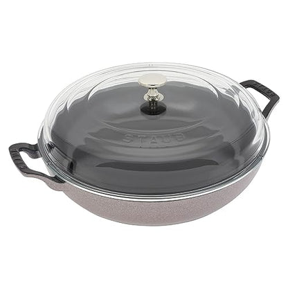 Staub Cast Iron 3.5 - qt Braiser with Glass Lid (Lilac) - electronicsexpo.com - Dutch Ovens