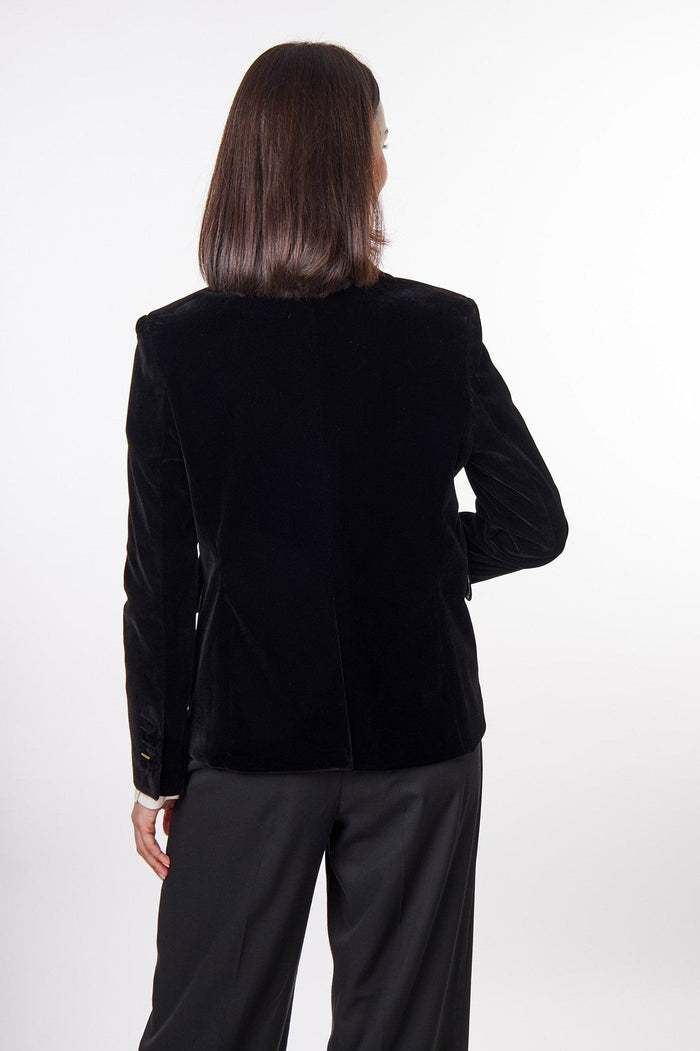 STELLA - LADIES BLACK VELVET BLAZER