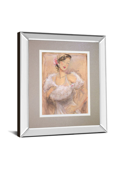 Stole My Heart Il By Dupre - Mirror Framed Print Wall Art - Pink