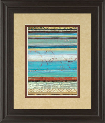 Strata I By Tava Studios - Framed Print Wall Art - Blue