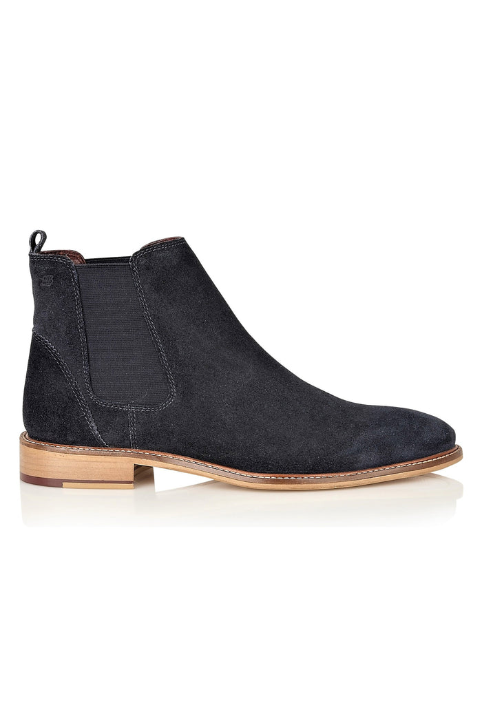 SUEDE CHELSEA BOOTS IN NAVY