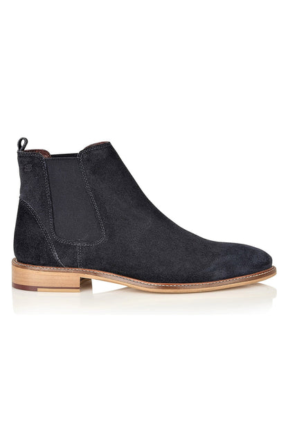 SUEDE CHELSEA BOOTS IN NAVY