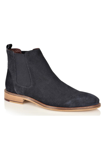 SUEDE CHELSEA BOOTS IN NAVY