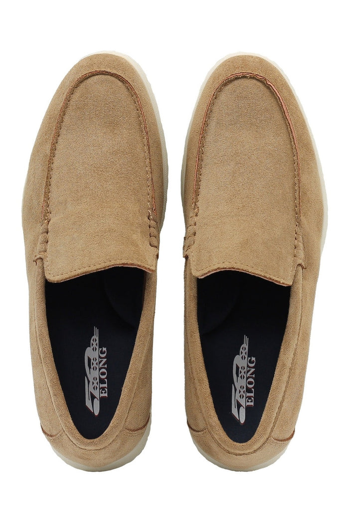 SUEDE FAUX LEATHER MOCCASINS