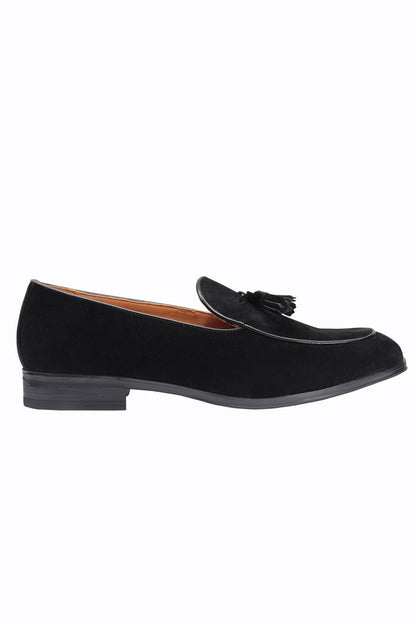 SUEDE TASSEL LOAFERS