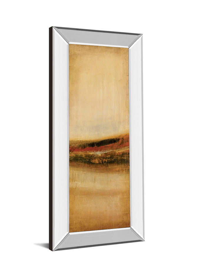 Tall Colour I By Hunter - Mirror Framed Print Wall Art - Beige