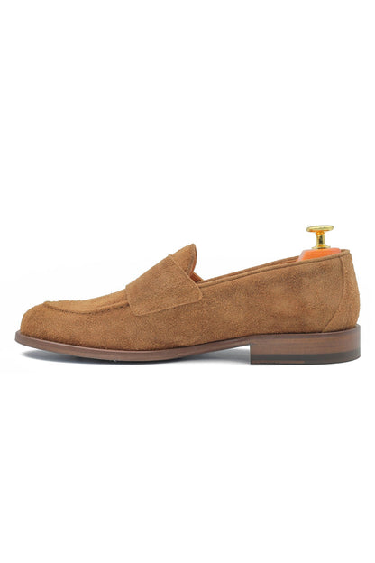 TAN ITALIAN SUEDE DOUBLE MONK BUCKLE LOAFER