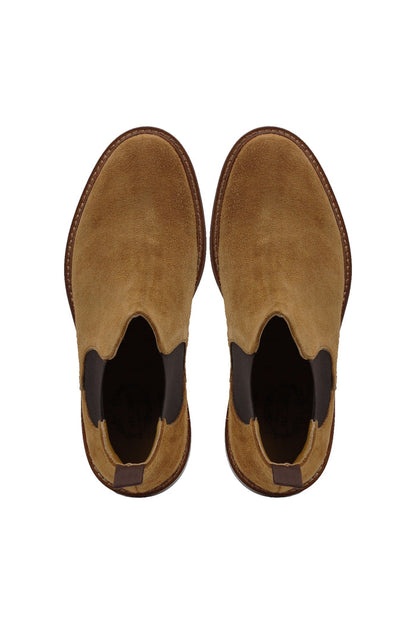 TAN ITALIAN SUEDE LEATHER CHELSEA BOOTS