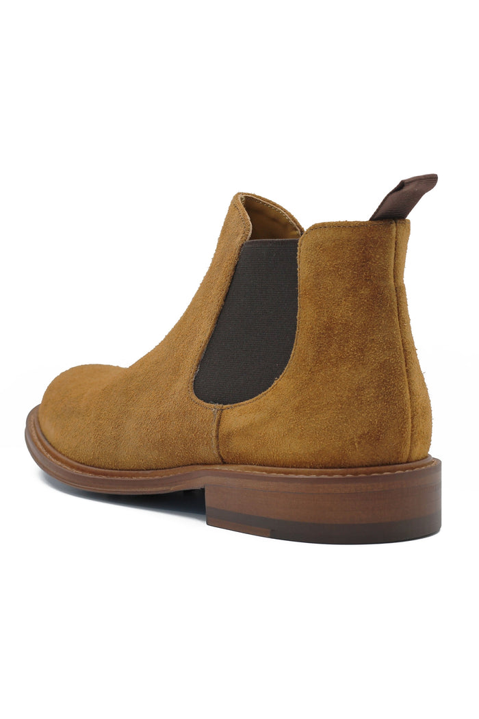 TAN ITALIAN SUEDE LEATHER CHELSEA BOOTS
