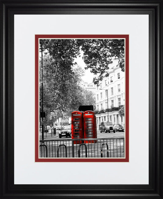 Telephone By Emily Navas - Framed Print Wall Art - Dark Gray
