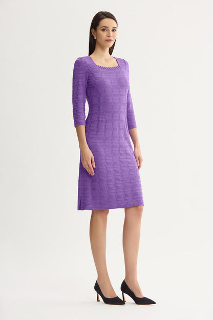 Textured Soft Knit Sheath Dress, Sunset Purple | Ming Wang