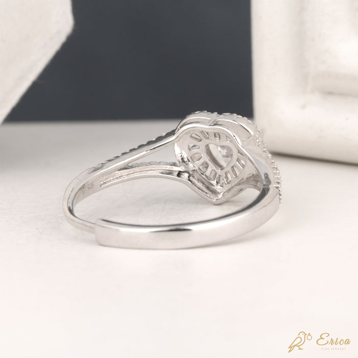 The Amara - Ballerina Halo & Split-Shank Lab Grown Diamond Pavé Heart Cut Ring