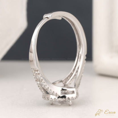 The Amara - Ballerina Halo & Split-Shank Lab Grown Diamond Pavé Heart Cut Ring