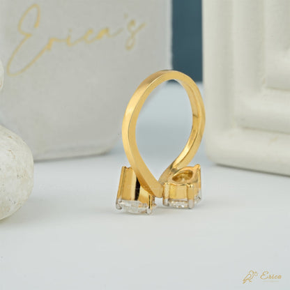 The Amour - Pear & Round Lab Grown Diamond Toi et Moi Ring