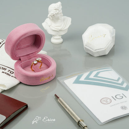 The Amour - Pear & Round Lab Grown Diamond Toi et Moi Ring