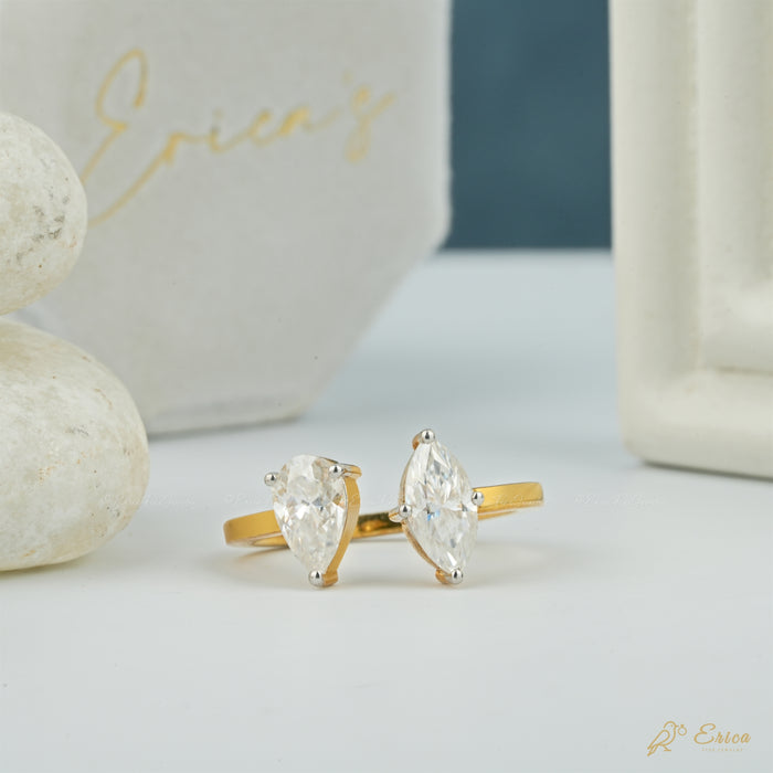 The Bond - Pear & Marquise Lab Grown Diamond Toi et Moi Ring