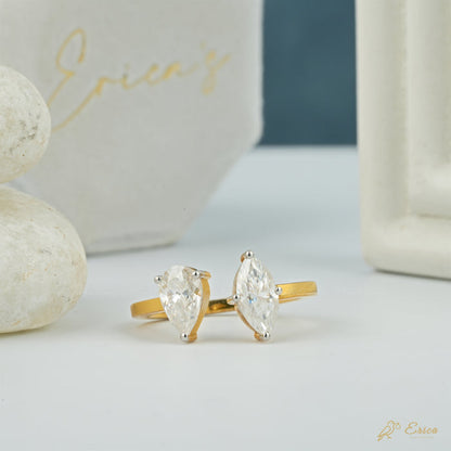 The Bond - Pear & Marquise Lab Grown Diamond Toi et Moi Ring