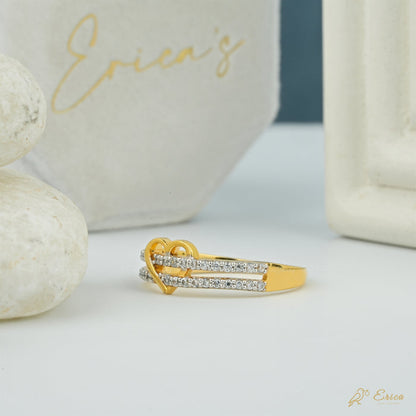 The Chevron - Curved Lab Grown Diamond Pavé Band
