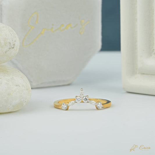 The Crown - Chevron Mixed Cut Lab Grown Diamond Band