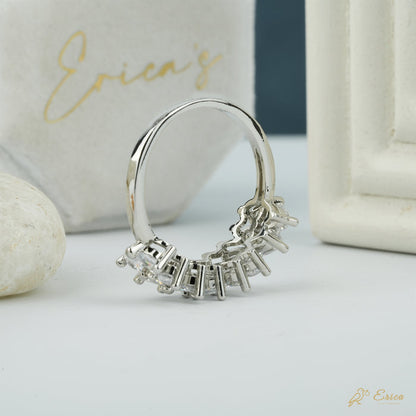The Duo - Pear Row Lab Grown Diamond Semi Eternity Band