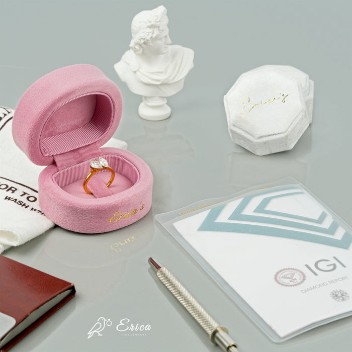 The Embrace - Marquise & Pear Lab Grown Diamond Toi et Moi Ring