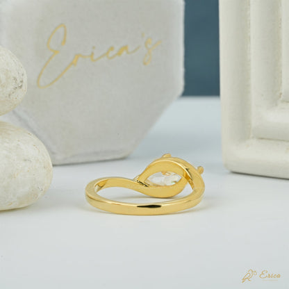 The Horizon - Marquise Lab Grown Diamond East-West Bypass Ring
