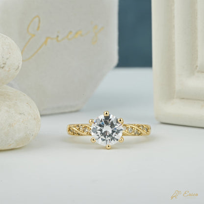 The Infinity - Twisted Lab Grown Diamond Pavé Solitaire Ring