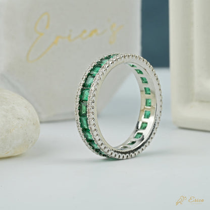 The Jade - Green Lab Grown Diamond Eternity Band